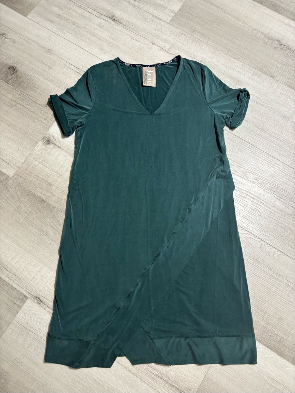 Anthropologie Dolan Teal Green V-Neck Tunic Dress Small